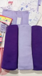 40Pcs Seri Ungu Motif Perlengkapan Baju Bayi Baru Lahir Newborn Kado Gift Set Paket Kumplit