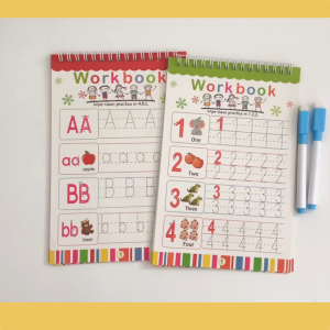English Tracing Books for Kids Practicing Alphabet Numbers - 123 ABC Writing Practice Workbooks - Handwriting Exercises Book- Learn to Write Alphabet Number Worksheet