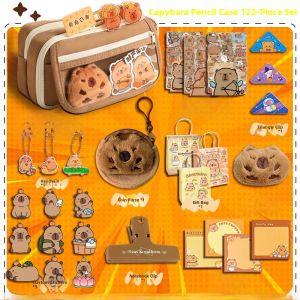 New Capybara Flip Cover Pen Bag Large Capacity Stationery Box for Primary And Middle School Students High Aesthetic Value