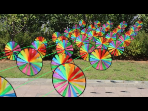 10pcs Colorful Garden Windmill Hanging Flower Windmill String Decorations for Yard and Garden