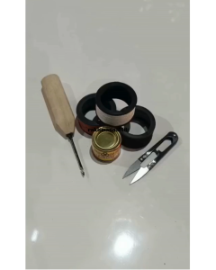 Paket Benang Nilon Sol Sepatu + Jarum Sol Sepatu Original + Gunting Benang + Lem Aibon G