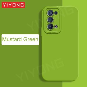 Reno6 Pro Case YIYONG Original Soft Liquid Silicone Cover For OPPO Reno 5 4 6 Pro Plus 5G Reno5 Reno4 5G Shockproof Phone Cases