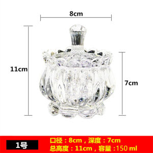 2025 New Crystal Glass Dessert Bowl Fruit Plate with Lid Candy Jar High Aesthetic Value for Living Room Home Use Luxury