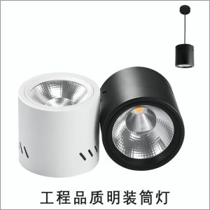 Round LED Downlight Non-opening Hole E27 Screw Port Surface Mounted Ceiling Light 3inches 4inches