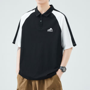 TUCANO | Summer Heavy Duty Loose Patchwork Mens Short Sleeve Polo Shirt