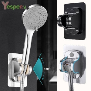 YESPERY Enhanced Adjustable Shower Bracket Self-adhesive Suction Up Shower Head Holder Punch-free Bathroom Showerhead Rack