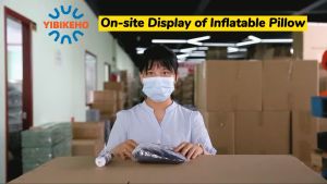 หมอนเป่าลม 86x22 ซม. หมอนอิงเป่าลม หมอนอิงพกพา เฟอร์นิเจอร์ตั้งแคมป์ + ปั๊มเสริม