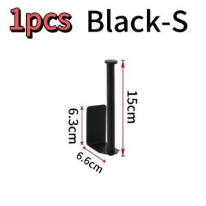 Stainless Steel Paper Towel Holder Self Adhesive Towel Holder Kitchen Shelf Black Silver Roll Paper Rack Bathroom Accessories