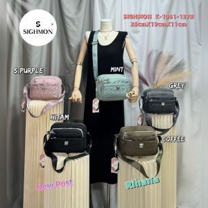 Tas Selempang Wanita Sighmon Kanvas Bordir 6Sleting SGH1061-137