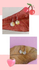 Bông tai handmade bạc thật và pha lê swarovski cỏ 4 lá sáng lấp lánh cao cấp sang trọng