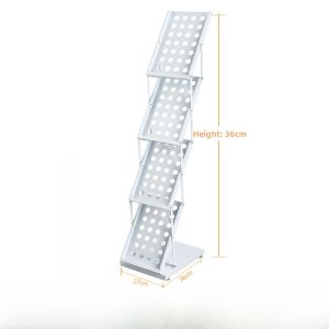 Foldable Aluminum Alloy Literature Stand Single Page Sample Display Rack Magazine Newspaper Stand Trade Show Display Holder