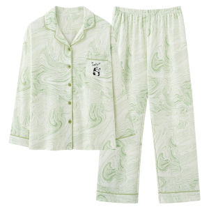 Bộ đồ ngủ MiiOW Cat Person nữ làm bằng cotton dài tay