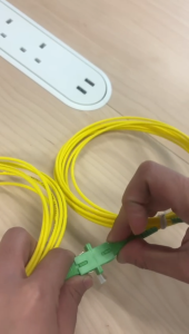 SC-SC Simplex Single Mode Optical Fiber Patch Cord Cable APC Connector LAN CCTV FTTH - 10m