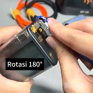 Kabel Pengisi Daya Super Cepat 120W 6A Kabel Putar 180 Derajat TYPE C/MICRO/LIGHTNING Silikon Gaming Pengisi Daya Cepat
