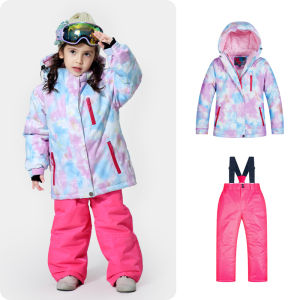 Thickened Childrens Ski Suit Waterproof Outdoor Travel Equipment for Boys And Girls Parent-Child Style Snow Country Tour Gear