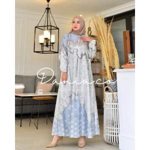GAMIS SILKY M4XMARA MOTIF BERLIN MEWAH PREMIUM / GAMIS BISA COD/ GAMIS PREMIUM / GAMIS PESTA / GAMIS KONDANGAN