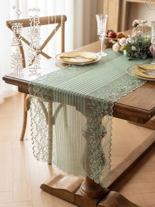 Modern Luxurious French Lace Table Flag Long Tea Table Towel Nordic Retro Tea Ceremony Tablecloth Home Decorative Fabric