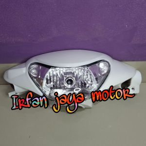 Batok kepala depan Plus Reflektor Lampu depan yamaha Mio Smile putih