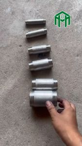 Ống inox dài 1 tấc tiện 2 đầu răng ngoài các kích thước ống 21 27 34 42 49 60