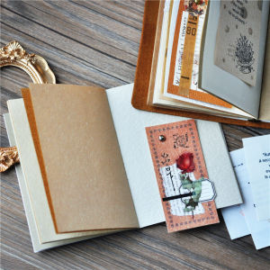 [Pill Stationery Room] Special Paper Mixed Paper Book TN Inner Core Passport Version Retro Collage Book Wire-Bound Notebook