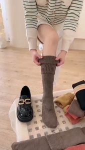 KH01 Kaus Kaki Winter Socks Kaos Kaki Handuk Musim Dingin Tebal Tahan Dingin Kaus Kaki Tinggi Atas Lutut Wanita Women High Long Socks Import