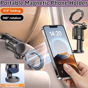 Portable Travel Foldable Magnetic Mobile Phone Holder Foldable Desktop Stand Can Be Clipped Anywhere