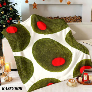 Beast Kingdom | Olive dot Winter Summer Flannel Blanket Throw Fleece Soft Fuzzy Plush Cozy Fleece Blankets for Sofa Ideal Gifts