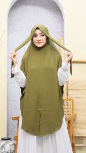 BISA COD Hijab Syari Dagu Non Pet Tali Besar Kode MARULA Bahan Kringkel Premium By AjeZas Collection