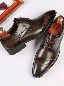 British New Mens Business Casual Office Pointed Gentleman Leather Shoes