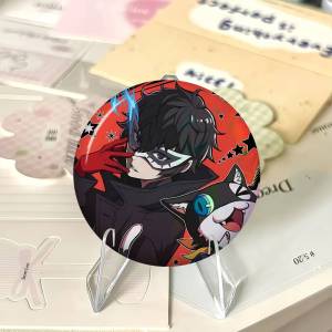 Kayou | Game P-Persona 5 Anime Badges Peripheral Lapel Pins Tinplate Round Brooch For Shoulder Bag Accessories Souvenir Gifts