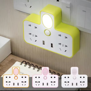 Multifunctional Socket Converter USB Switch Plug with Night Light