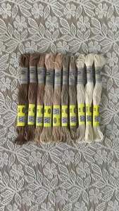 17Th DMC Chart Column 12 Skeins 8.7 Yards Double Mercerized Cotton Embroidery Floss Cross Stitch Thread 23 Colors Available