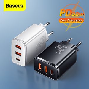 Baseus Bộ sạc PD 30W / 30W/20W USB Type C Sạc nhanh 3 cổng với Cổng USB-C Cổng USB 18W cho iPad Pro iPhone 14 / 13/12 Max Pro Galaxy Pixel và hơn thế nữa