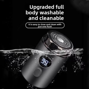 MONLEYTA | German Electric Shaver Mens 2024 New Authentic Miniature Steel Cannon Travel Car Washable Multifunctional Grooming Type