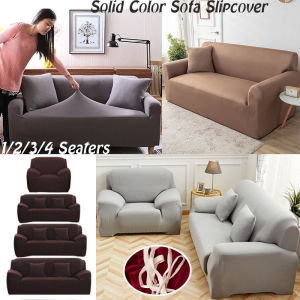 Vixplorn 1/2/3/4 Seater L Shape or Regular Shape Sofa Cover Plain Elastic Sofa Cover Set