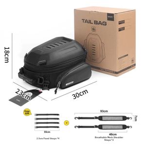Rhinowalk | Waterproof Hardshell Motorcycle Tail Bag 35L