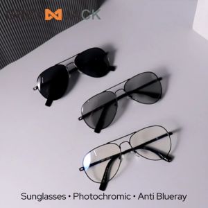 Grey Jack Kacamata Aviator Series Bahan Metal Pria Wanita Antiradiasi Polarized Photocromic Fashionable 1102