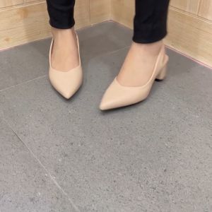 Viditi Milan Leather Block Heels 4 cm // Sepatu Import Wanita // Tumit // Hak Tinggi // Polos // Pesta // Wedding // Nikahan // Wisuda // Seserahan