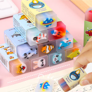 10 ชิ้นน่ารักการ์ตูนสัตว์ Rocket รูปแบบยางลบสําหรับเด็กวันเกิด Party Favors Back To School เครื่องเขียนของขวัญ Pinata Fillers