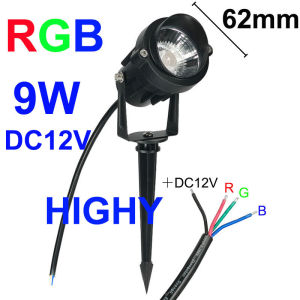 9W Lawn lights External Control RGB LED COB Gazonlamp 12V LED Spike Light Outdoor Pathway Garden Yard Landscape Lighting Waterdicht