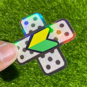 Sticker Flag Design Holo Plain Sticker Colorful Laser Motorcycle Car Stickers Decorative Waterproof Quality AAA Automotive Stiker