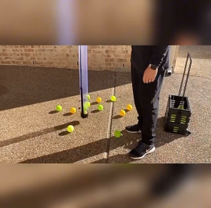 (SG Seller) ★ Pickleball / Tennis Ball Picker & Storage Tube (Fit 6/12 Balls) ★ Portable Light Retriever Pick Up Carrier Transparent   No Need Bend Back Saver Knee Friendly Durable Transport Holder Collector Adjustable Shoulder Strap Hook Hanger Fastener