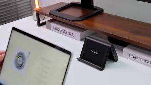 PULWTOP 10-in-1 USB C Hub with 2X 4K 60Hz HDMI USB-C/A 10Gbps USB-A 5Gbps Vertical Stand for Surface Pro & Windows Laptops