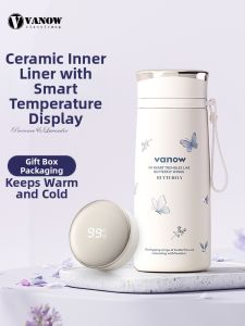 Vanow | Digital Display Insulated Mug Ceramic Liner 500ml