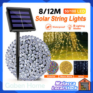 Solar String Light Fairy Garden Waterproof Outdoor Lamp 8/12M 50/100LED Garland Holiday String Lamps For Party Home Decoration