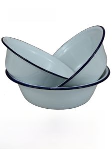 Thickened Retro Dining Hall Enamel Basin Noodles Stir-Fry Soup Bowl Instant Noodles Fruit Salad Iron Porcelain Pig Lard Vegetable Basin