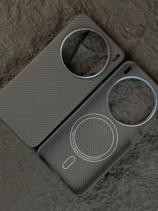 เคสโทรศัพท์คาร์บอนไฟเบอร์บางเฉียบแบบครอบคลุมเต็มจอแบบดูดซับแม่เหล็กสำหรับโทรศัพท์มือถือ Vivo X200s รุ่นใหม่