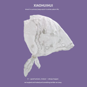 Mũ Ruy Băng Ren Trắng Thiết Kế Ban Đầu Cho Nữ Mùa Xuân Hè Mỏng Phong Cách Biển Cỡ Nhỏ Che Nắng Chống Tia UV Mũ Trùm Đầu