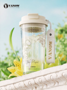 Vanow | Aesthetic Summer Portable Water Tumbler With Straw