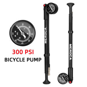 MEROCA Mtb Pump 300psi Air Pressure For Front Fork Shock Absorber Pump Rear Bladder Portable Bicycle High-Pressure Air Pump